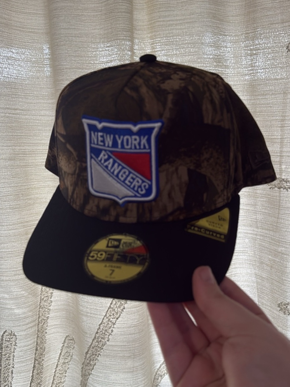 New Era New York Rangers Black & Gray Camo 59FIFTY Fitted Hat